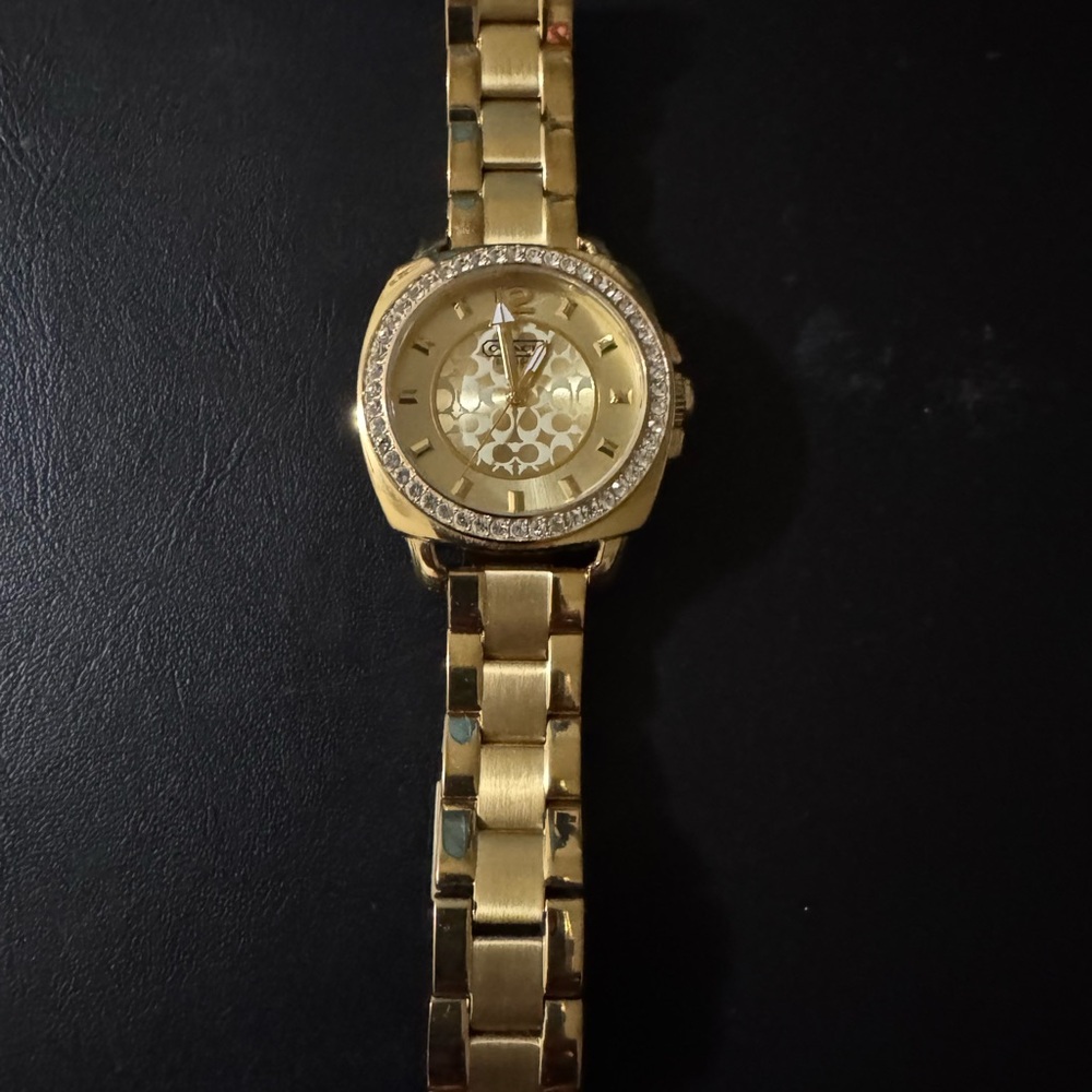 Elegant Gold Women's Coach Watch
